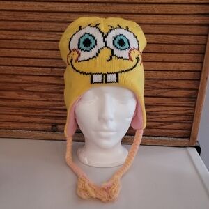 Sponge Bob Square Pants Reversible Beanie Cartoon Character Knit Hat Cap